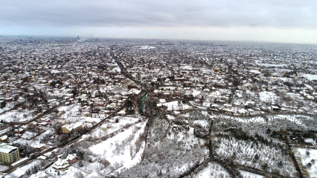 Konya’da Kar Manzarası Havadan Görüntülendi