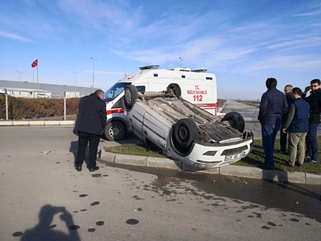 Aksaray’da Otomobil Takla Attı: 1 Yaralı