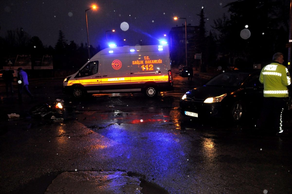 Seydişehir’de otomobilin çarptığı bisikletli yaralandı