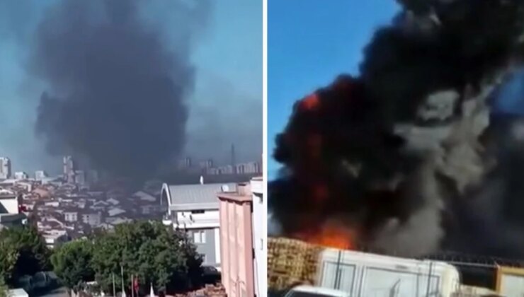 Esenyurt’ta bir zincir markete ilişkin depoda yangın çıktı