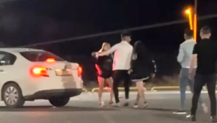 Konya’da genç kızlar ortasında çıkan hengame cep telefonu kamerasına yansıdı